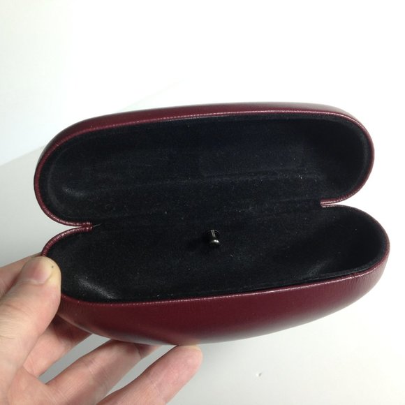 Davidoff maroon Glasses Case empty for sunglasses eyeglasses DEEP with knob/hook - Picture 6 of 10